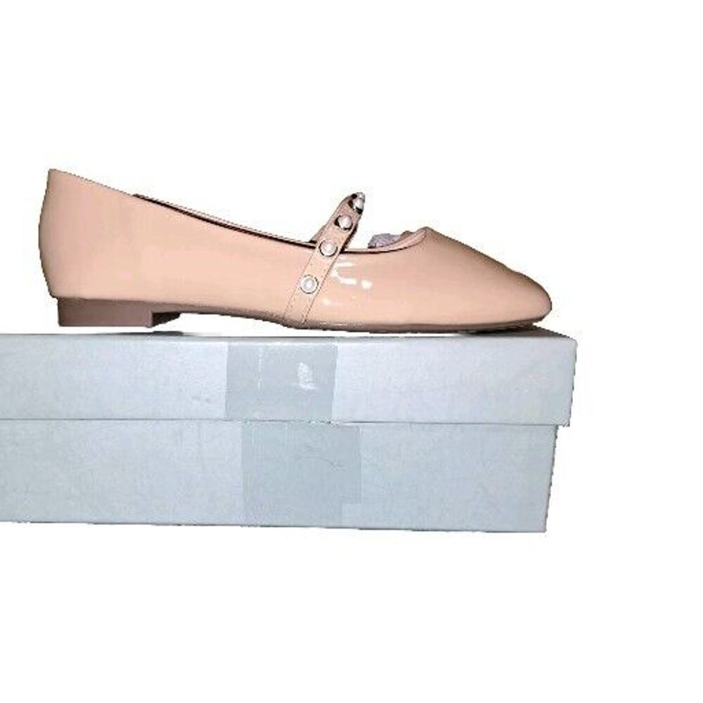 C. Paravano Beige Mary Jane Square Toe Comfort Flat Shoe 36 EU 5.5 US